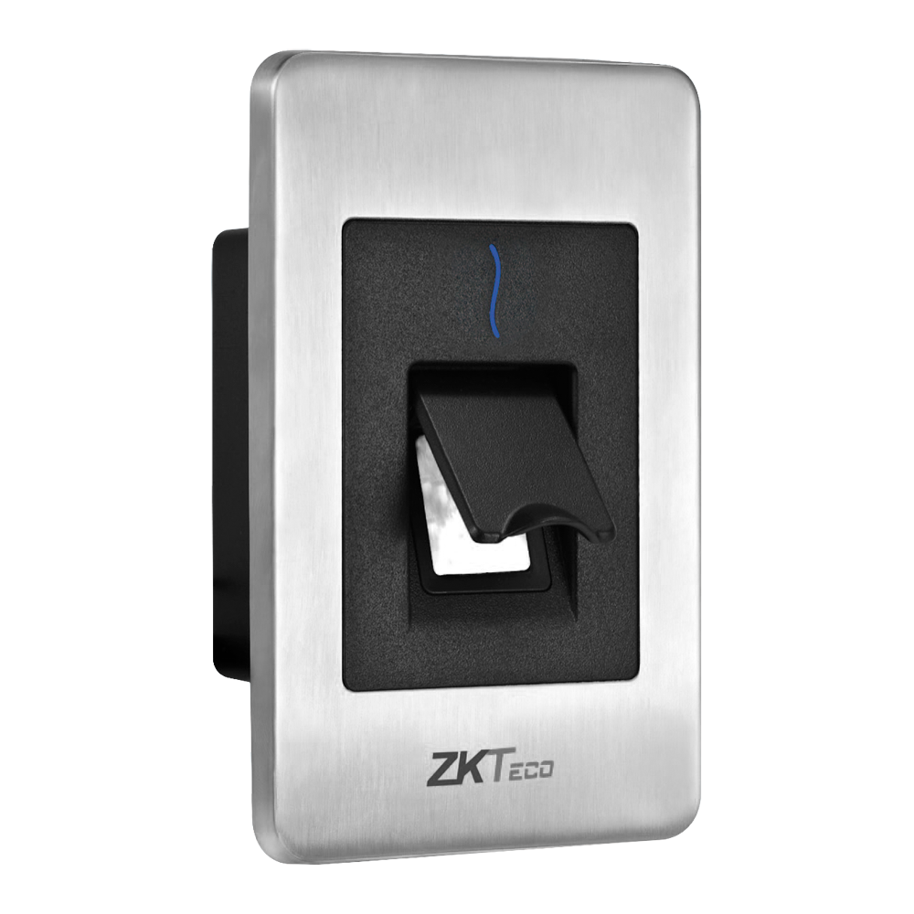 (ZK-FR1500A-WP-EM) Lecteur d'accès - Accès par empreinte digitale Silk ID et par carte EM - Indicateur LED et sonore - RS485 - Compatible avec ZK-ATLAS-x60 - Adapté à un usage extérieur IP65 | Encastré