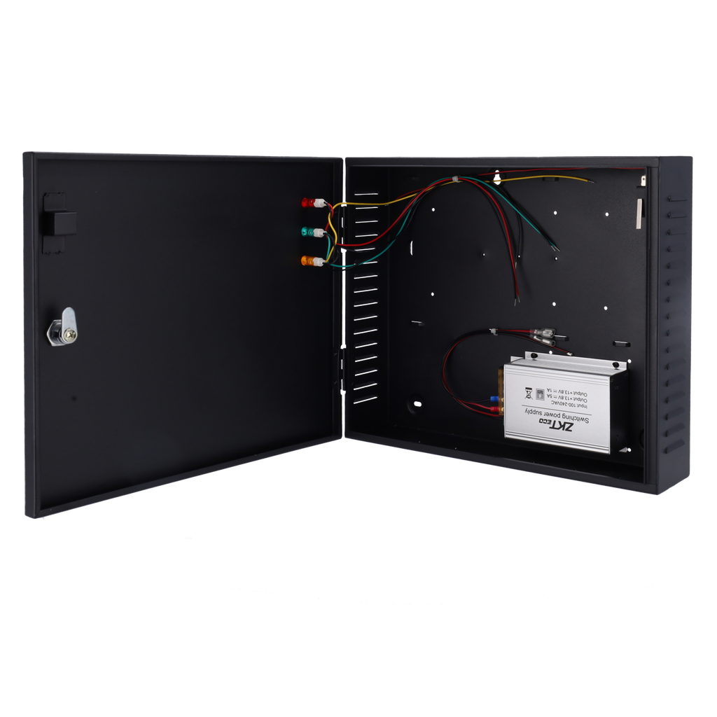 (ZK-INBIO-BOX) Caisson pour contrôleur - Compatible avec les contrôleurs de la série INBIO - Tamper d'ouverture - Serrure avec clé - Source d'alimentation | Espace pour batterie - Indicateures LED d'état