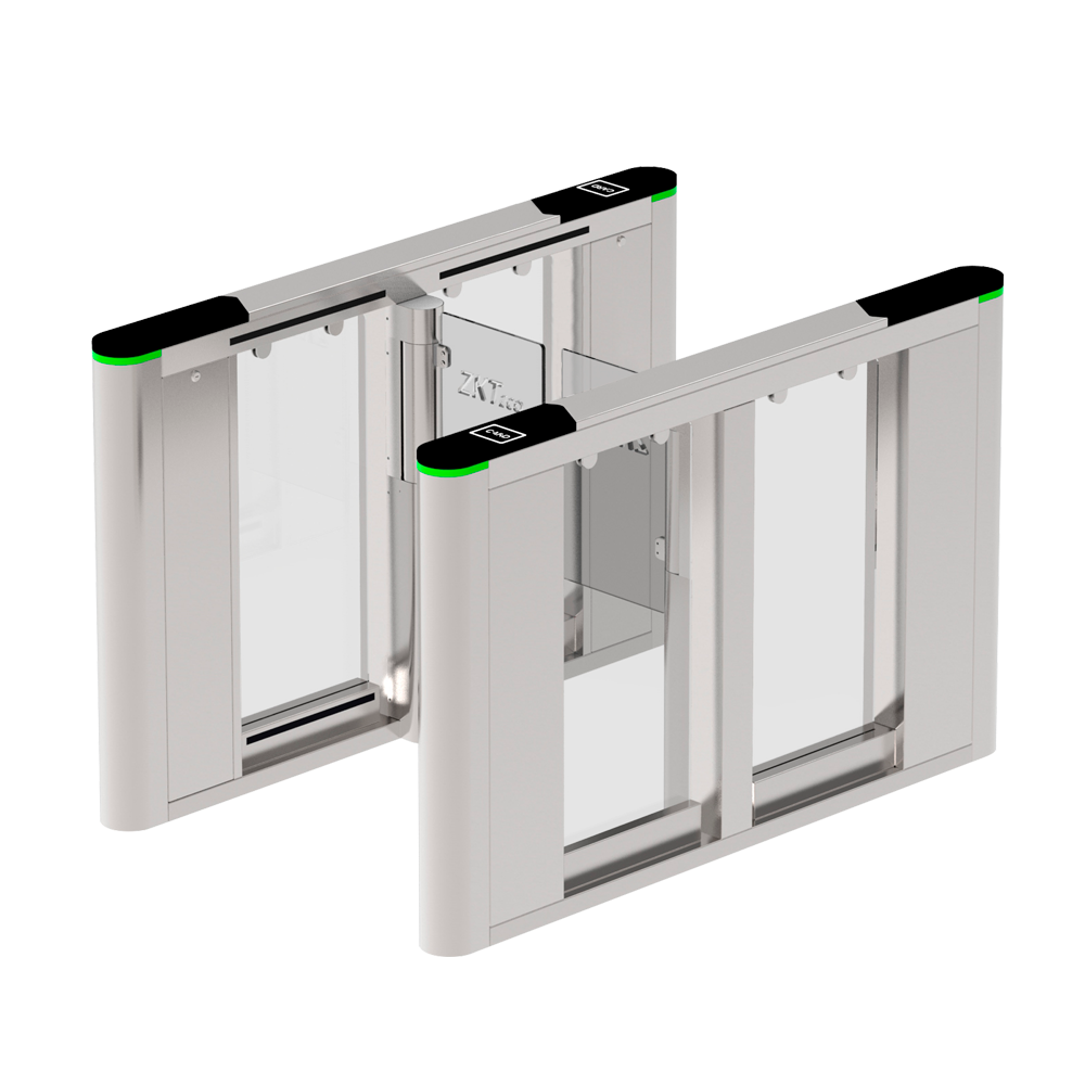 (ZK-SBTL8000) Tourniquet d'accès bidirectionnel - Portillon avec barrière acrylique pliante - Horaires, alarmes et modes d'ouverture - Largeur de passage 660 mm | 10.000.000 cycles - En acier inoxydable SUS304 - Compatible avec des systèmes tiers