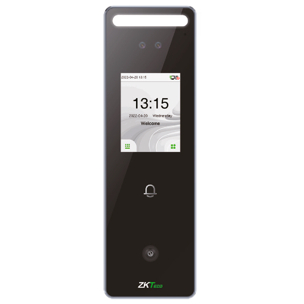 (ZK-SPEEDFACE-V3L-QR-W) Contrôle d'accès et de présence IP65 - Visage, carte EM, QR et PIN - 3.000 QR codes | 200.000 registres - 2.4" Interface tactile TFT, TCP/IP, Wi-Fi, RS485 et Wiegand - Soft. Présence: ZKBioTime 8 - Soft. Accès: ZKBioCV