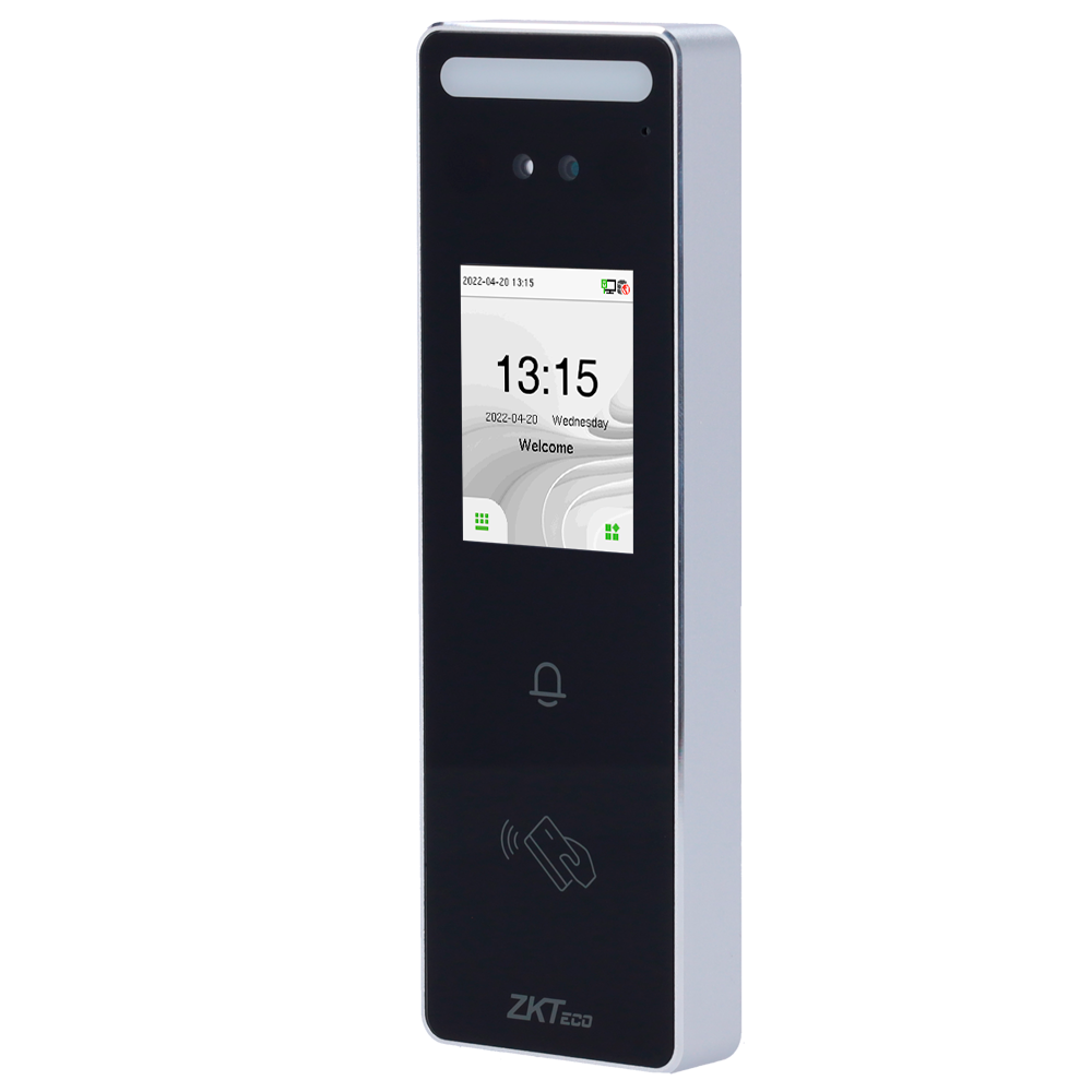 (ZK-SPEEDFACE-V3L-RF-W) Contrôle d'accès et de présence IP65 - Facial, carte EM et PIN - 3.000 cartes | 200.000 registres - 2.4" Interface tactile TFT, TCP/IP, Wi-Fi, RS485 et Wiegand - Soft. Présence: ZKBioTime 8 et GoTime Cloud - Soft. Accès: ZKBioCV