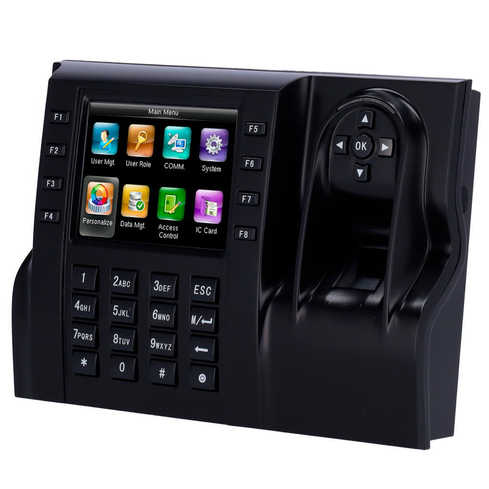 (ZK-TA-ICLOCK-560ZMM-12-W) Pointeuses - Empreintes digitales, cartes EM/MF et code PIN - 8.000 empreintes | 100.000 registres - 3.5" TFT, TCP/IP, Wi-Fi, USB et touches de fonction - Soft. Présence: ZKBioTime 8 et GoTime Cloud