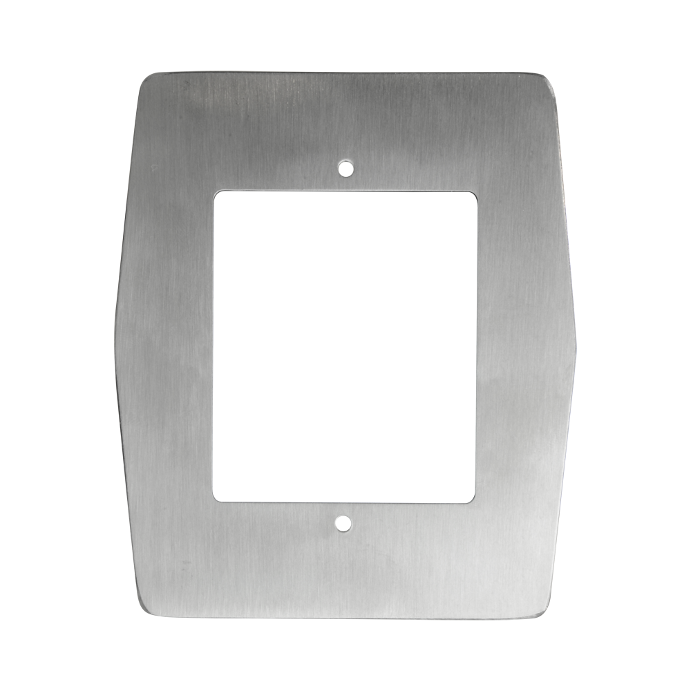(ZK-TSA10-1) Plaque d'acier personnalisable pour tourniquets - Plaque de finition pour lecteurs biométriques - Convient aux lecteurs ZK-FR1500 - Fabriqué en acier inoxydable - Modèle léger et élégant - Installation simple