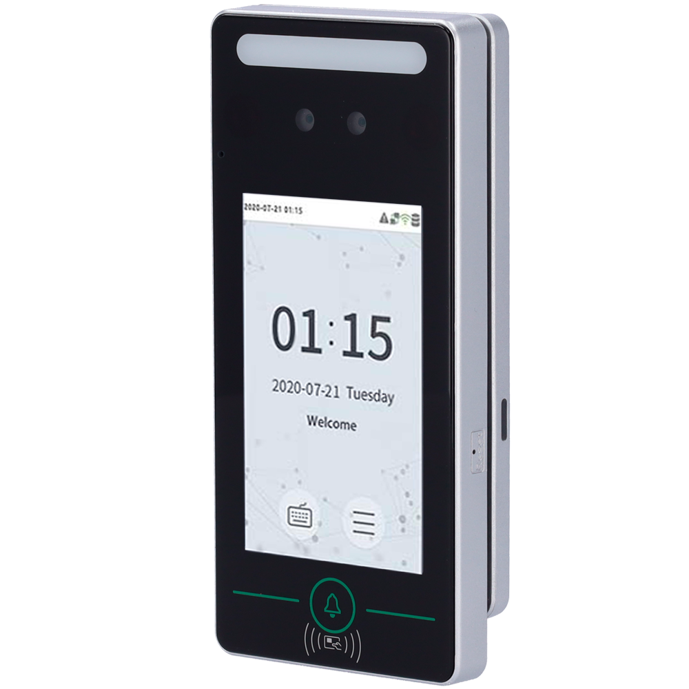 (ZK-VL-SPEEDFACE-V4LNP-1-W) Contrôle d´accès et de présence - Visage, paume, carte EM et PIN - 800 visages | 150.000 registres - 4" Écran tactile TFT, TCP/IP, Wi-Fi, USB, 485, Wiegand - Soft. Présence: ZKBioTime 8 et GoTime Cloud - Soft. Accès: ZKBioCV