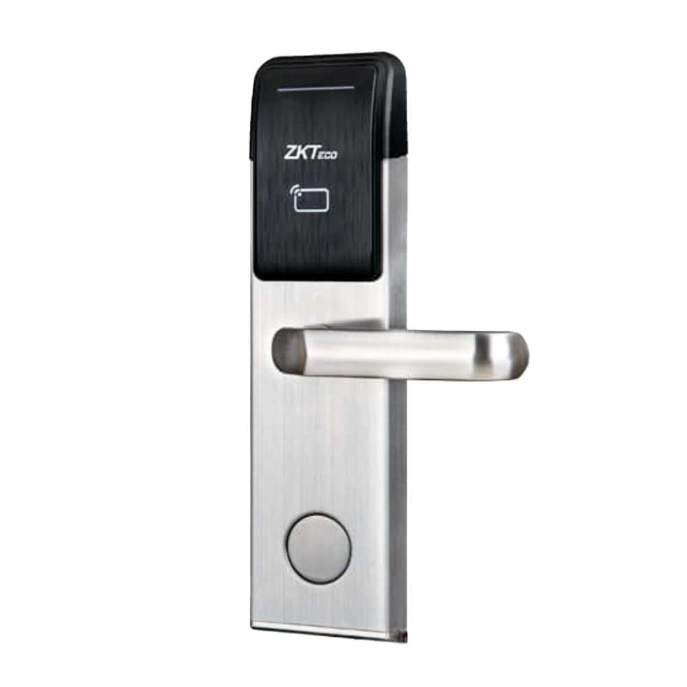 (ZK-ZL700R) Cerradura de hotel online - Apertura por tarjeta MF - Backset 70 mm | Apertura derecha - Autónoma 4 x pilas AA - Bombín de emergencia - Gestión con software ZKBio CVSecurity