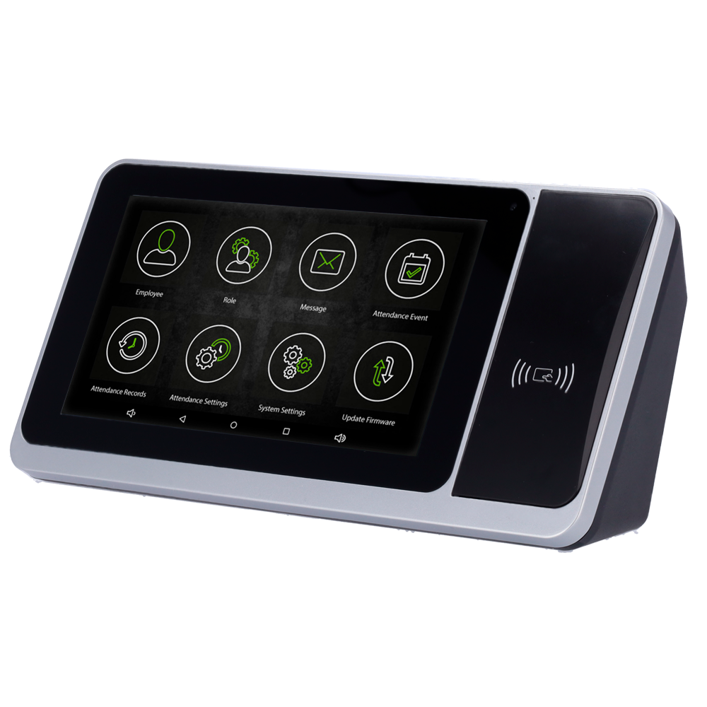 (ZK-ZYNK-ZPAD-PLUS-RF-12-S-4G) Control de presencia Android con cámara - Tarjeta EM/MF/DESFire y PIN - 10.000 tarjeta | 200.000 registros - 7" TFT táctil | TCP/IP, WiFi, USB y microSD - Soft. Presencia GoTimeCloud 50 usuarios - Soft. Presencia: ZKBioTime8 | Software embebido