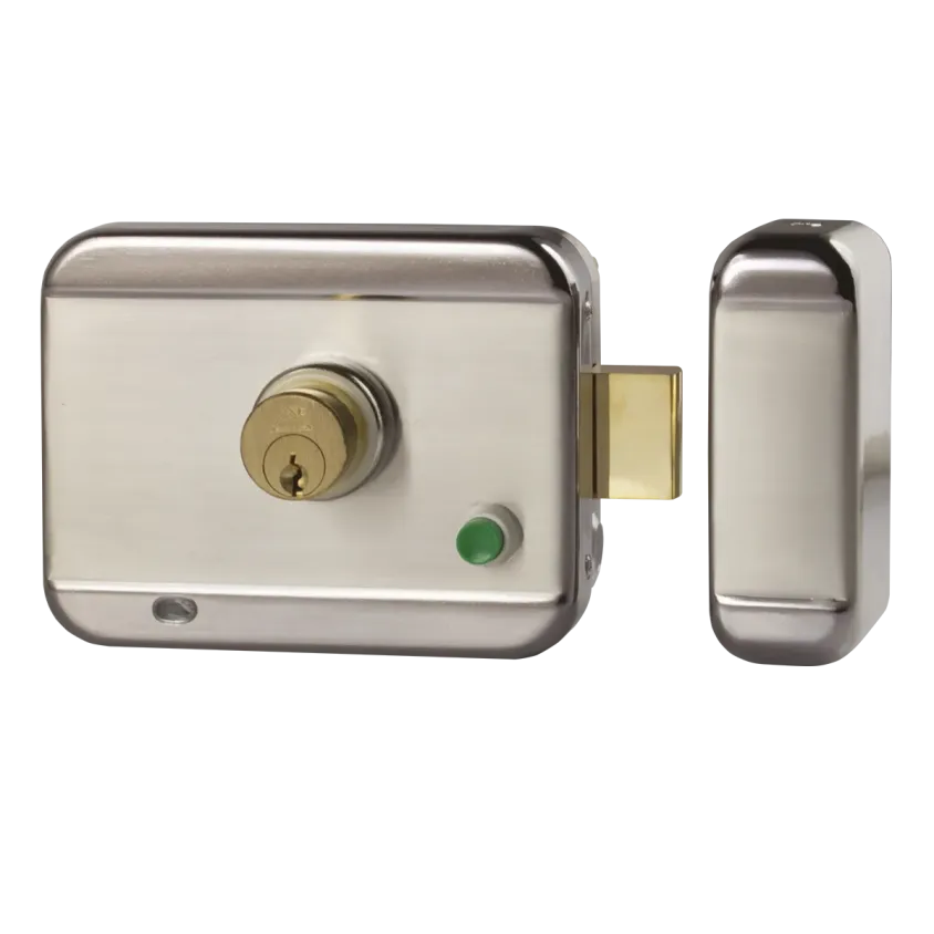 (1EGL620) Serrure électrique applique 6000 N à émission 12-24V DC cylindre + BP DP