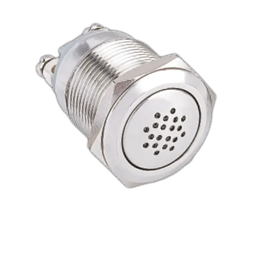 (BZ1924) Buzzer acier inoxydable diam. 19 mm 24V DC 85 dB à 30 cm (V)