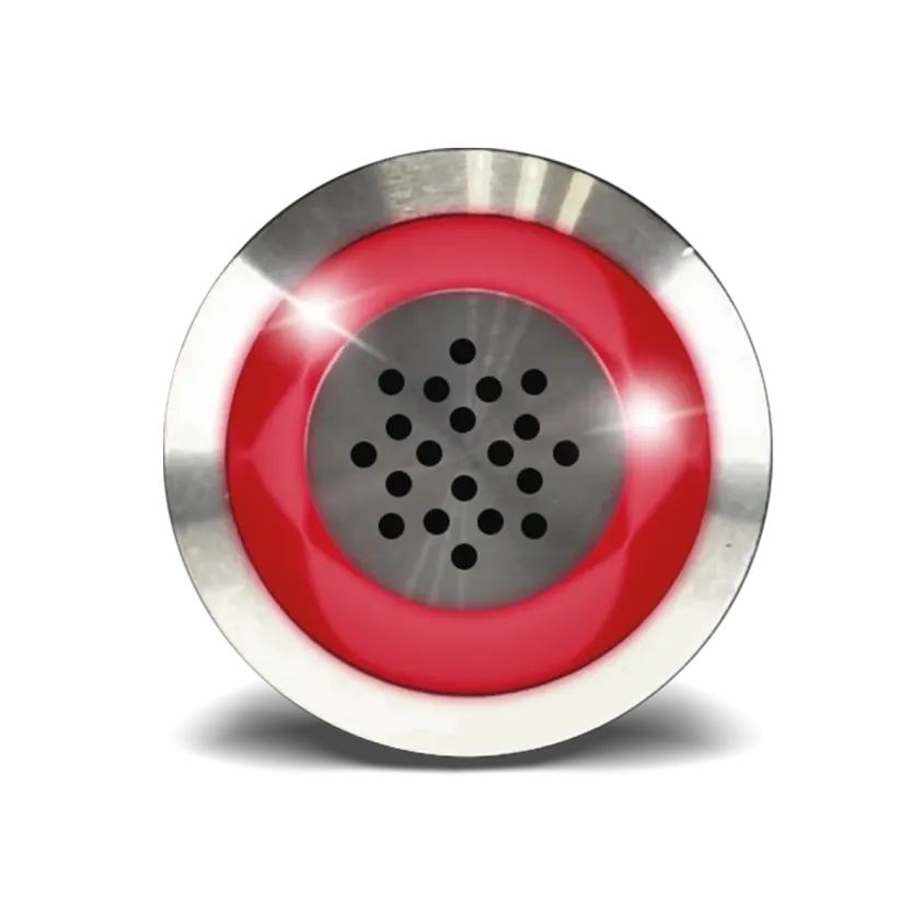 (BZ19R12) Buzzer acier inoxydable diam. 19 mm 12V DC 85 dB à 30 cm Halo rouge (V)