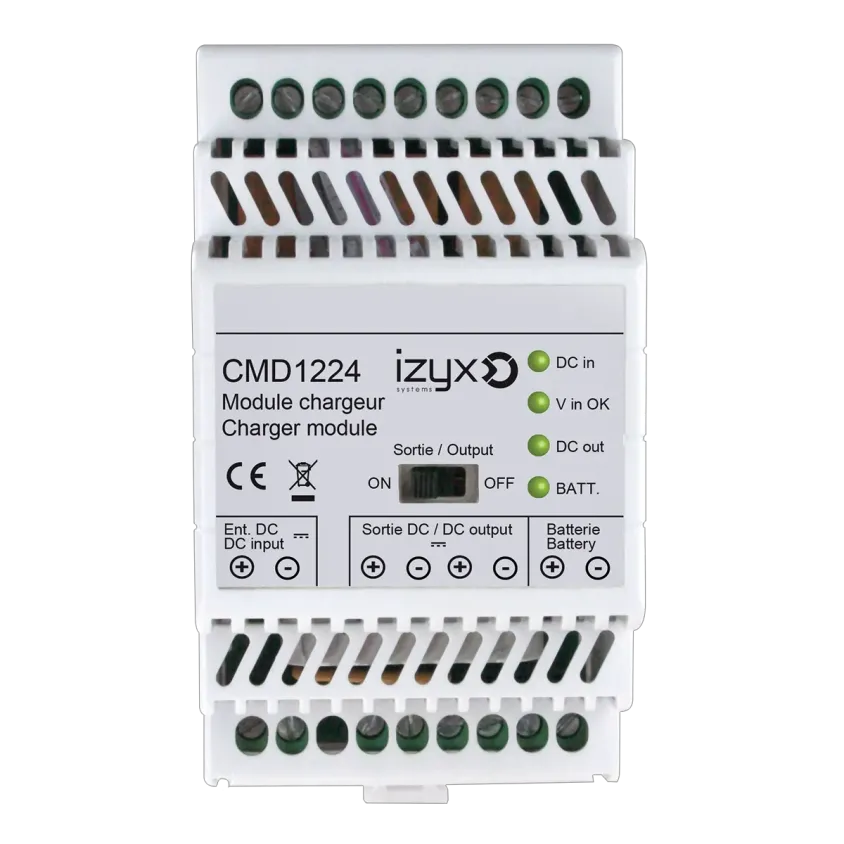 (CMDX1224) Module chargeur rail DIN 3M pour PSDX 12V et PSDX 24V compatibles