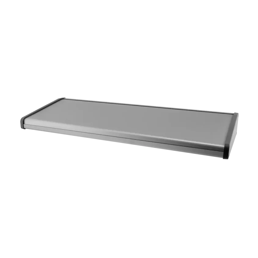 (DE1925730515) Boitier / Pupitre de table alu 1,5 mm / Côtés ABS Gris - 515 x 192 x 57/30 mm