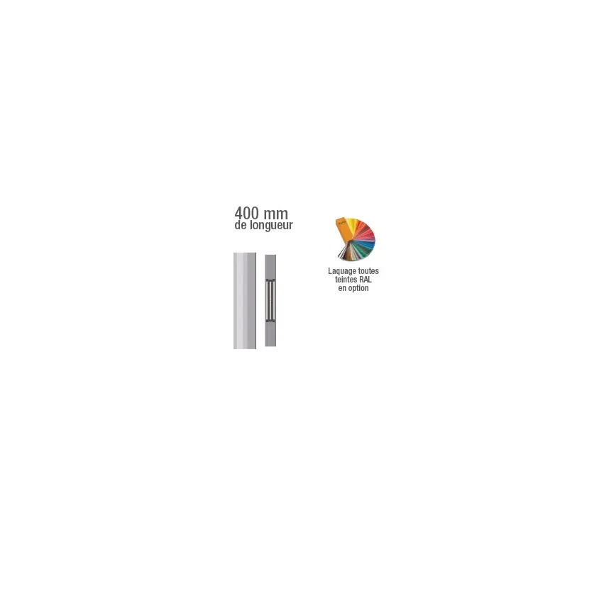 (EMDH400CF) Bandeau EM 400 mm AS 1 x 600 lbs 24/48V DC Contact Hall - NF S 61-937