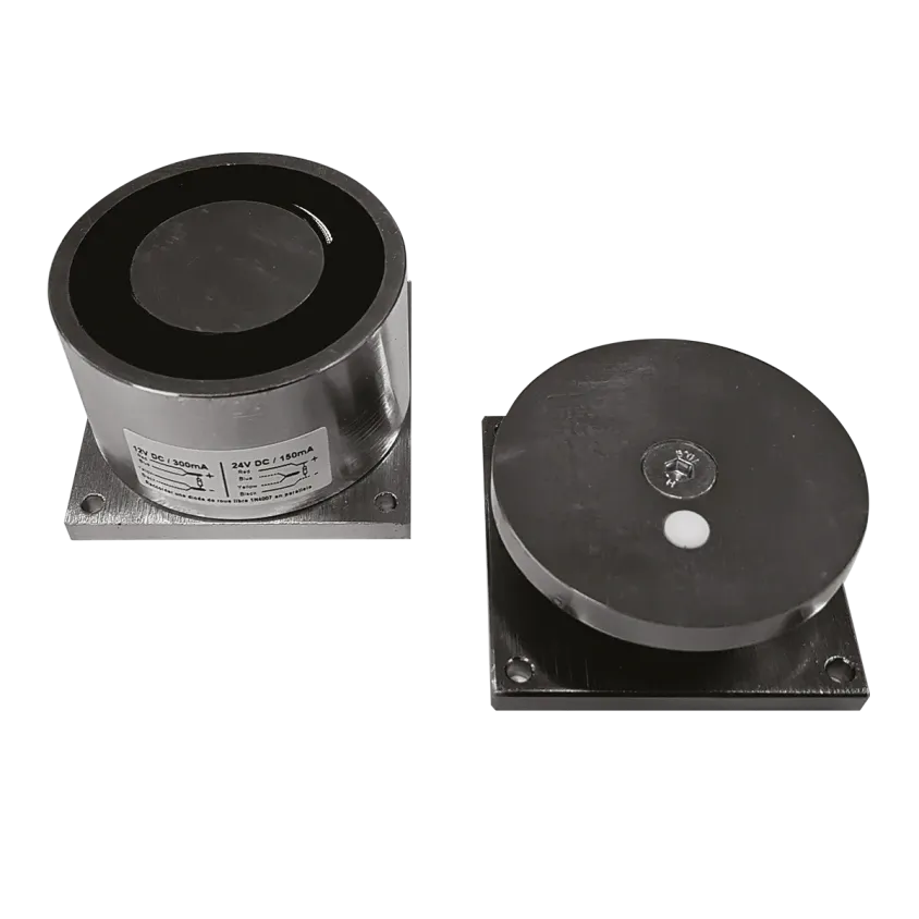 (EMR60300) Ventouse EM ronde IP 65 diamètre 60 mm 300 lbs 12/24V DC