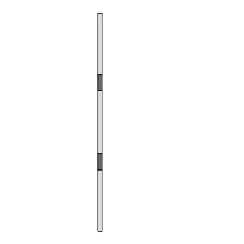 (EMT22V600C) Tube EM vertical 2,2 m 2 x 600 lbs 12/24V DC Contact Hall - NF S 61-937