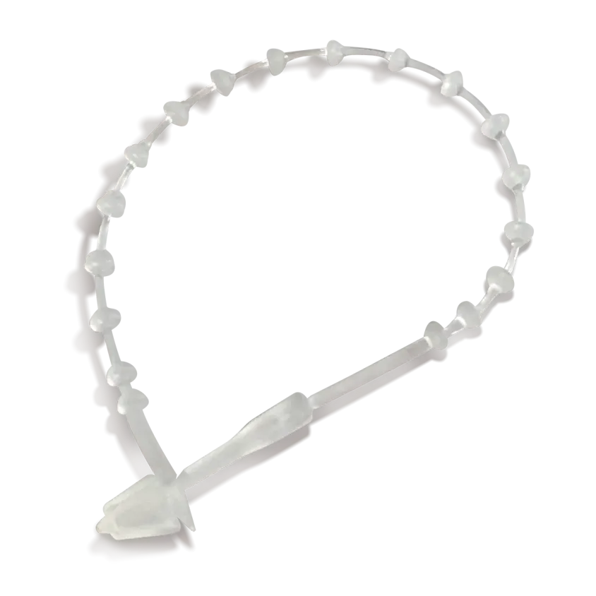 (PS903KG) Scellés "plomb" plastique 90 mm / diam. 1,5 mm / Résistance 3 Kg - Lot de 10 pc
