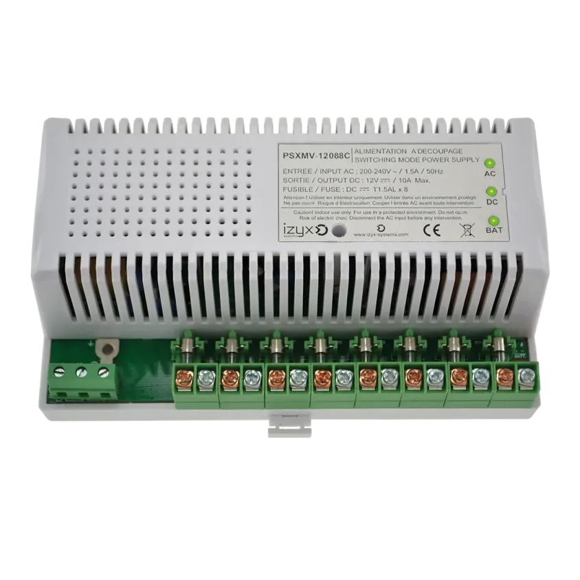 (PSXMV-12088C) Module alimentation chargeur PSXMV 10M 8 voies 230V AC / 12V DC (13,8V) / 8A
