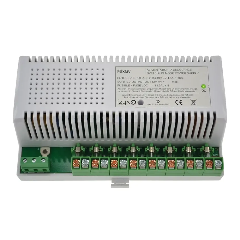(PSXMV-12108) Module alimentation PSXMV 10M 8 voies 230V AC / 12V DC (12-14V) / 10A