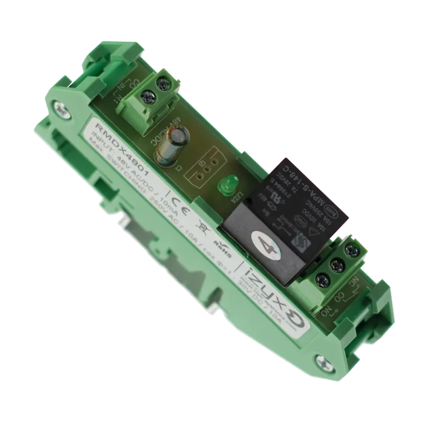 (RMDX4801) Relais rail DIN 48V AC/DC 1 relais / 1 LED Max. 250V AC / 10A - 30V DC / 10A
