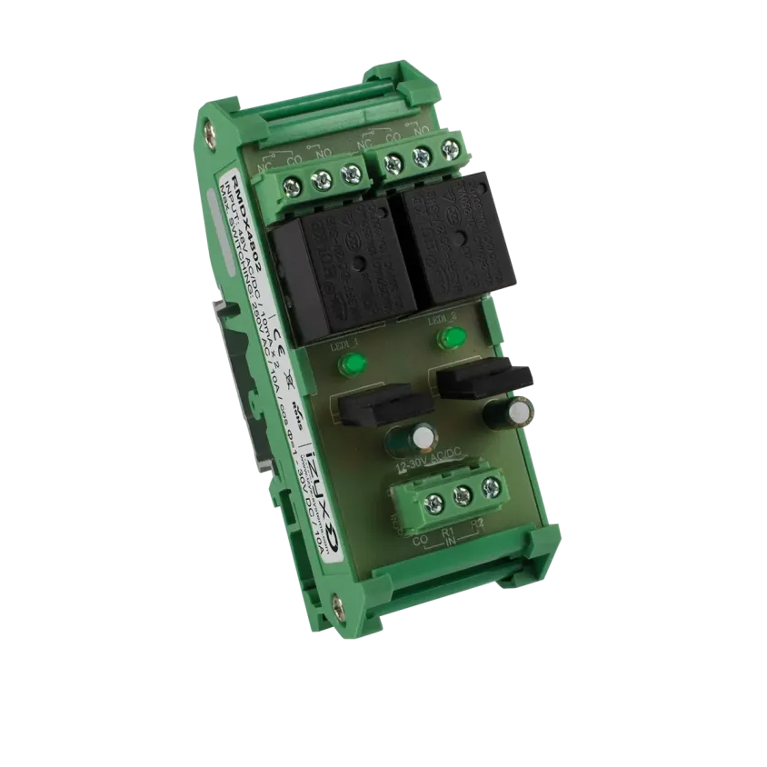 (RMDX4802) Relais rail DIN 48V AC/DC 2 relais / 2 LEDs Max. 250V AC / 10A - 30V DC / 10A