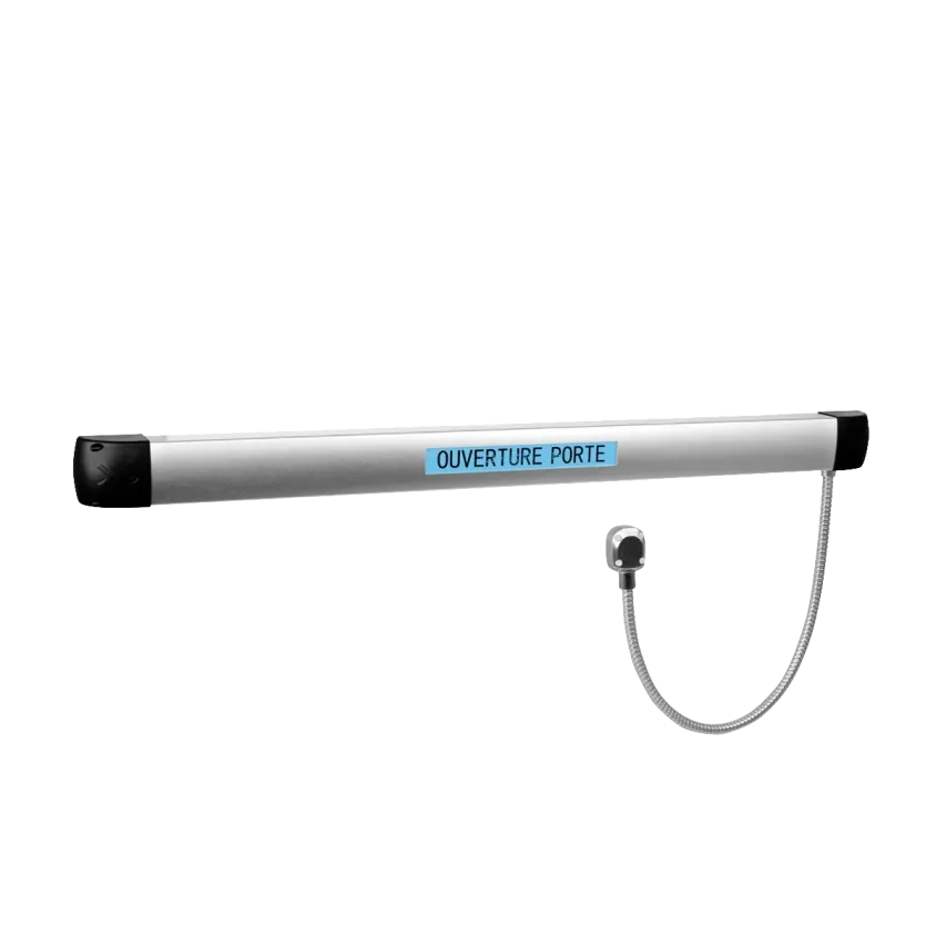 (SPB85010DLV60) Barre contact PMR 850 mm 2 Ctc Autonome /Pilotable 12/24V DC Pass. câble 60 cm