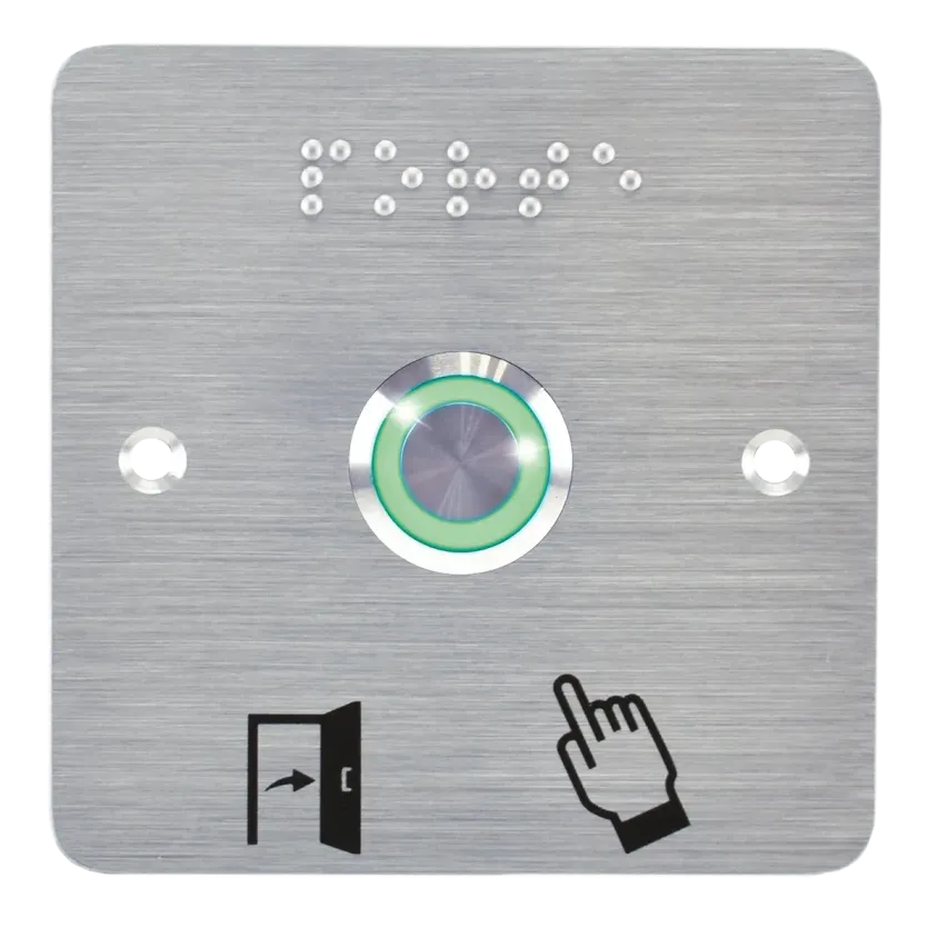(SS19G12WP201) Bouton poussoir acier inox d=19 mm Halo vert 12V AC/DC Contact NO+NC (F)+SSP201