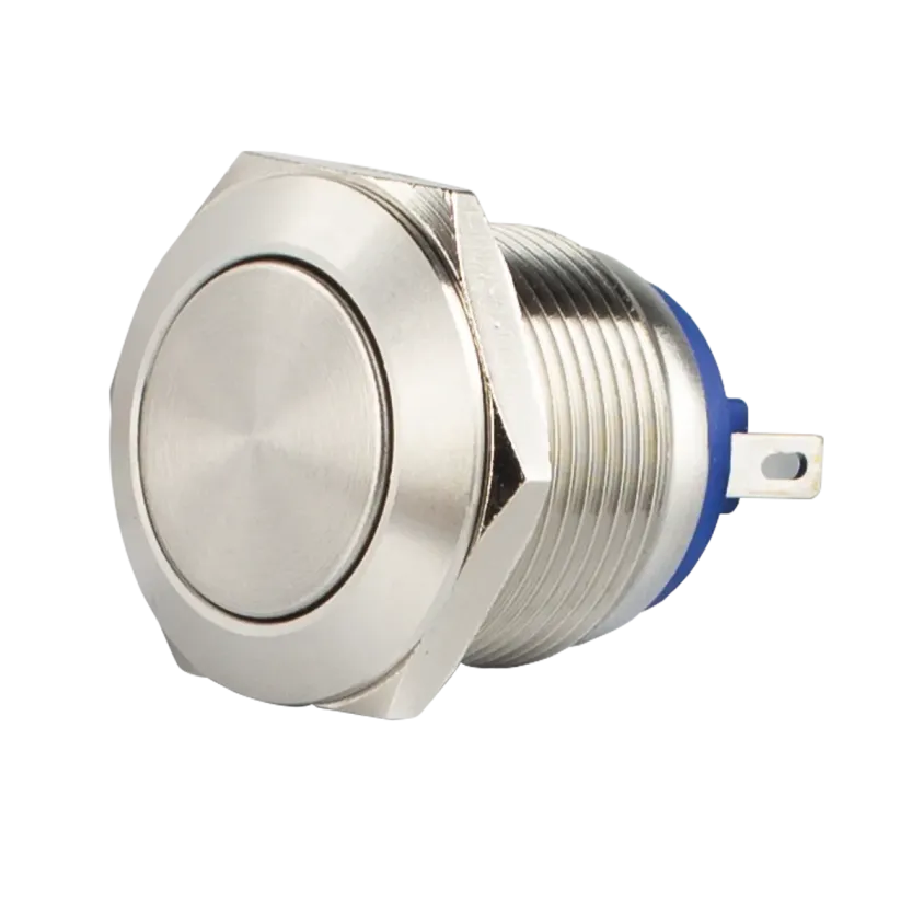 (SS19NOC) Bouton poussoir acier inox diam. 19 mm Contact NO (C)