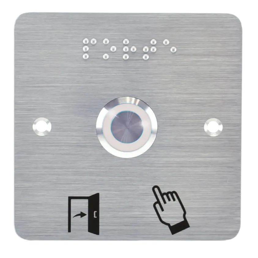 (SS19W12CP201) Bouton poussoir acier inox d=19 mm Halo blanc 12V AC/DC Contact NO+NC (C)+SSP201