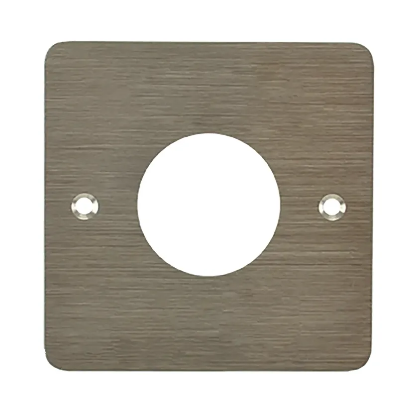 (SSP230) Plaque acier inoxydable 80 x 80 mm perçage diam. 38 mm