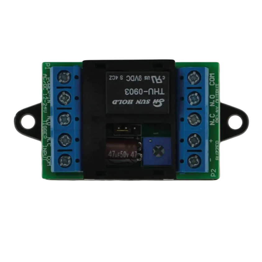 (TM200B) Module temporisation universel 12/24V AC/DC 1 à 60 sec/min Cde NO ou NF Buzzer