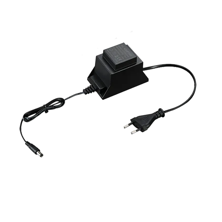 (TRT2402) Transfo. bloc table 230V AC / 24V AC / 24VA (2A) Câble 1,5m avec fiche DC