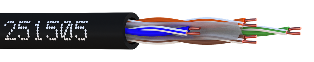 (251505-W5) UTP CAT6 INTERIEUR/EXTERIEUR XL-LSZH Bob. bois 500 M Elbac