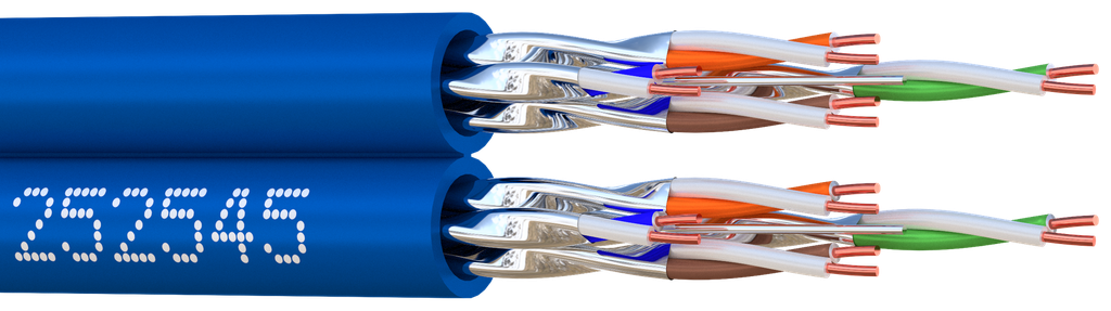 (252545-W5) 2×U/FTP CAT6A 500 LSZH Bob. bois 500 M Elbac