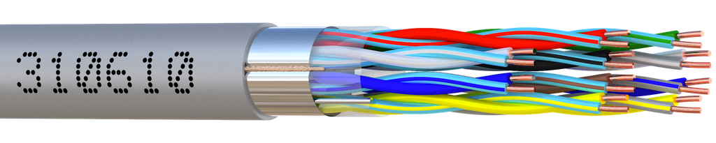 [310610-W5] (310610-W5) SYT+/LY6ST 10P AWG24 Bob. bois 500 M Elbac