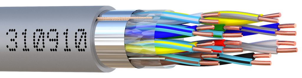 (310910-W1) SYT+/LY9ST 10P AWG20 Bob. bois 100 M Elbac