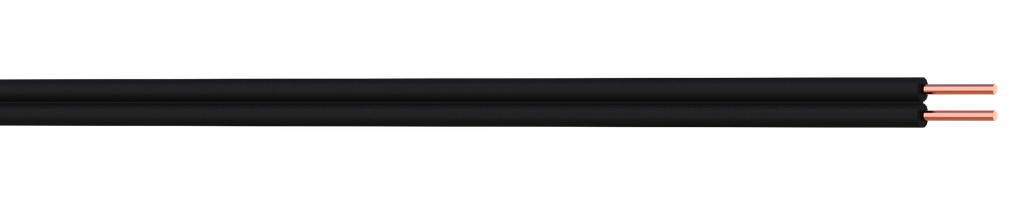 (752004-P1) PYROTEC 2×AWG24 HQ NOIR Bob. plas. 100 M Elbac