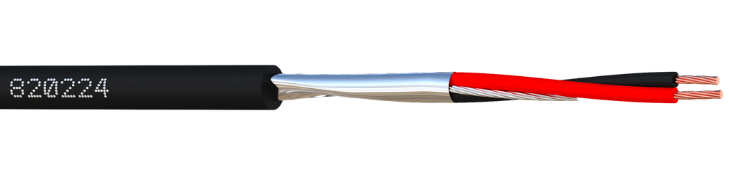 (820224-WA) 1FTP AWG24 OFC AUDIO Bob. bois 1 KM Elbac