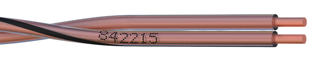 (842215-P1) HP 2×1.5mm2 SG TRANSP Bob. plas. 100 M Elbac