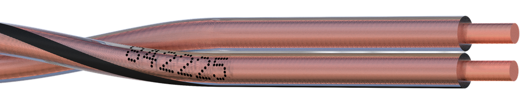 (842225-P1) HP 2x2.5mm2 SG TRANSP Bob. plas. 100 M Elbac