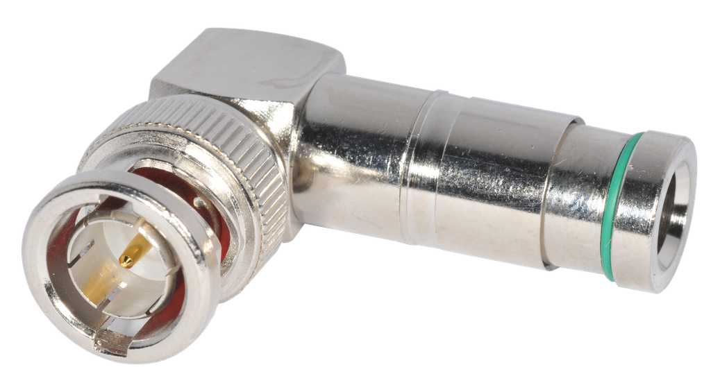 (963205-K02) BNC - M 90° - COMP. KX6 Boite 25 PC Elbac