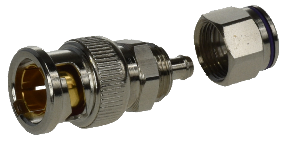 (969181-K05) BNC MALE COMPR. SANS OUTIL IDEF61 Boite 50 PC Elbac