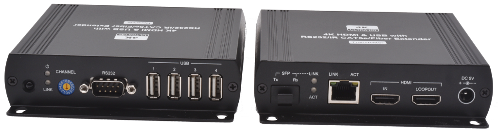 [S15018-BK] (S15018-BK) DEPORT HDMI/KVM/USB2/IR/AUDIO/RS232 4K EMET+RECEP Boite 1 KIT Elbac