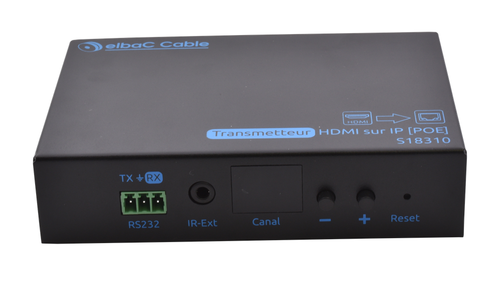 (S18310-B0) EMETTEUR DEPORT HDMI SUR IP POE Boite 1 PC Elbac