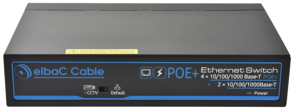 (S40433-B0) SWITCH 60W- 4×1Gbps/POE+ & 2×1Gbps Boite 1 PC