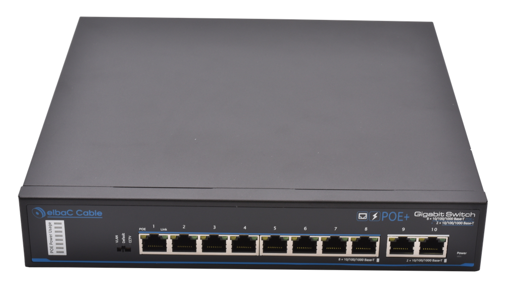 (S40853-B0) SWITCH 135W - 8×1Gbps/POE+ & 2×1Gbps Boite 1 PC