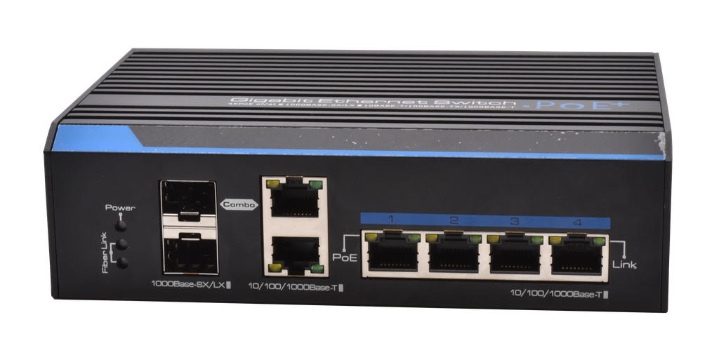 (S43434-B0) SWITCH INDUS 120W - 4×1Gb/POE++ & 2×1Gb & 2SFP Boite 1 PC