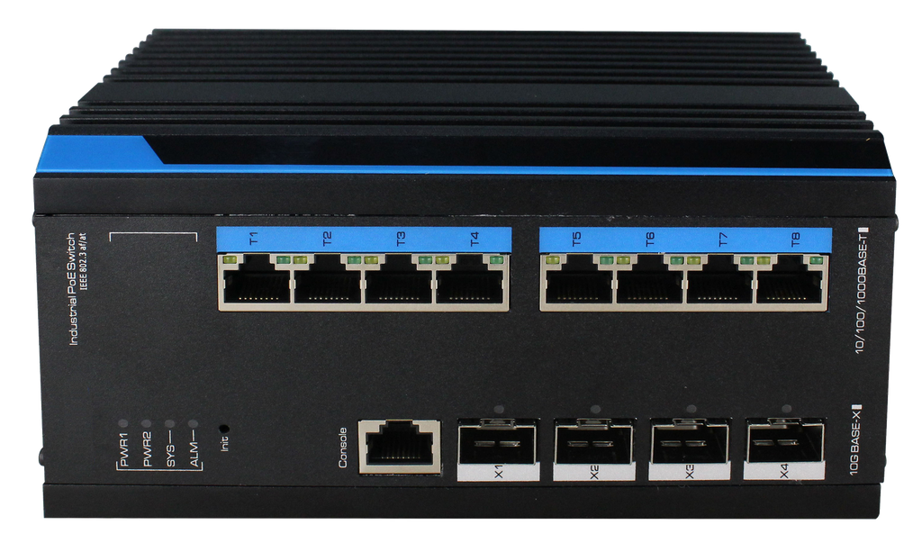 (S45835-B0) SWITCH INDUS 240W L3 - 8×1Gb/POE+ & 4×SFP 1/10Gb Boite 1 PC Elbac