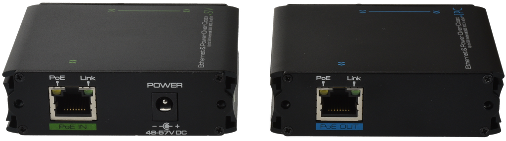 (S47005-BK) DEPORT IP POE SUR COAX OU 2 FILS Boite 1 KIT