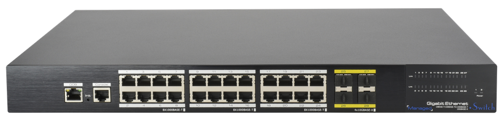 [S57244-B0] (S57244-B0) SWITCH MANAGEABLE L3  24×1Gb & 4×SFP 1Gb/10Gb Boite 1 PC Elbac