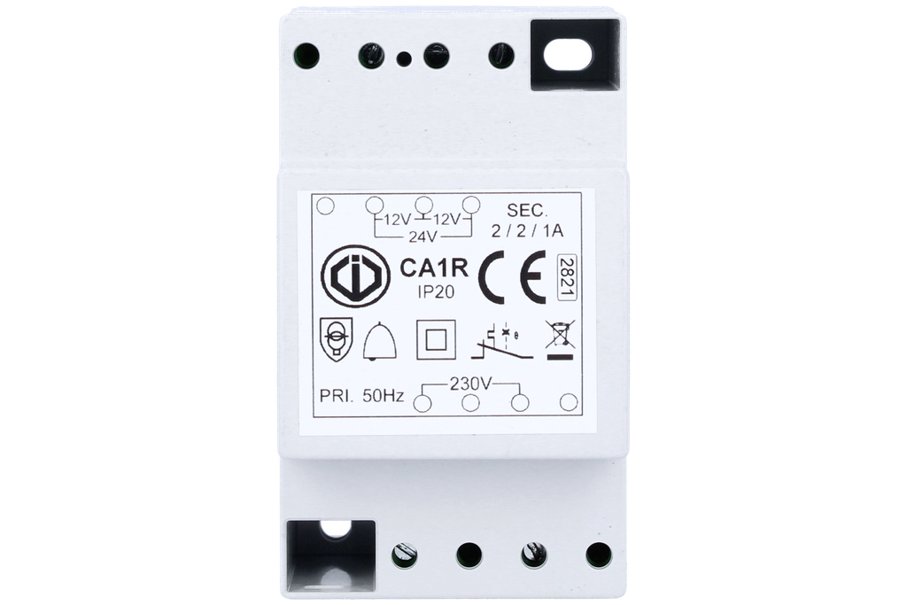 (CA1R) Transform. 12/24VAC rail DIN