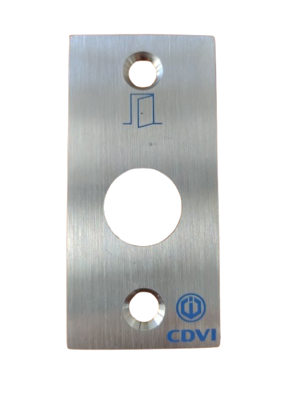 (PLAQUE PORTE) Plaque inox seule pour bouton
